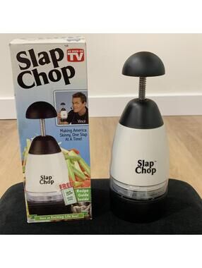 Slap Chop Chopper As Seen On TV Stainless Steel Slicer In Box w/ Guide